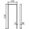 Lean-on hoop of flat bar steel | 80 x 12 mm | without cross bar | total width: 450 mm | hot-dip galvanized